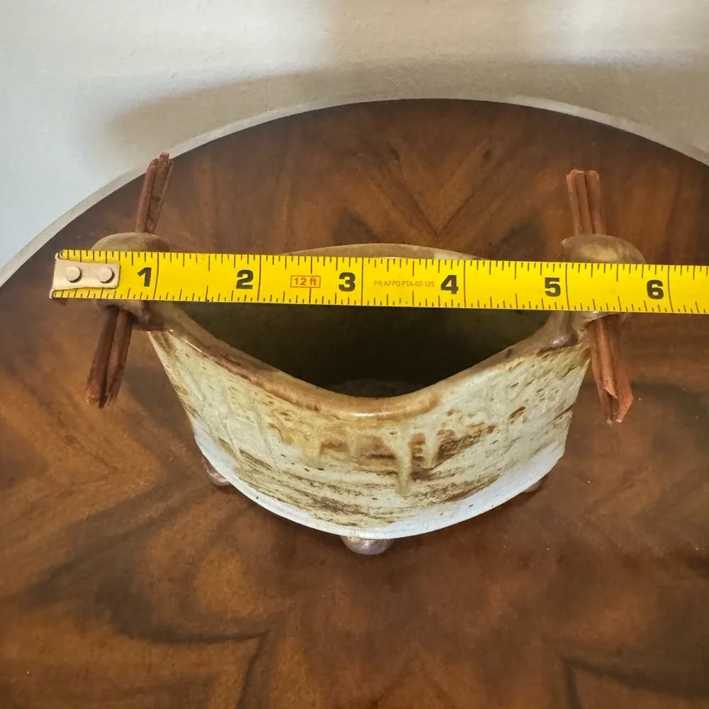 Betsy Gray Porcelain Rustic Vase Art Piece with Earthy Tones - Picture 9 of 13